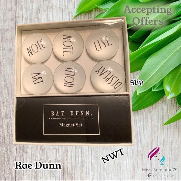 Rae Dunn NWT - 12 cabochon 1-5/8” dia MAGNETS note hold display 1-6 list art - Picture 4 of 4